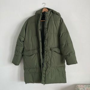 Everlane Green Renew Long Puffer Coat